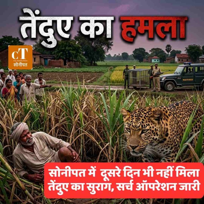 सोनीपत में  दूसरे दिन भी नहीं मिला तेंदुए का सुराग, सर्च ऑपरेशन जारी