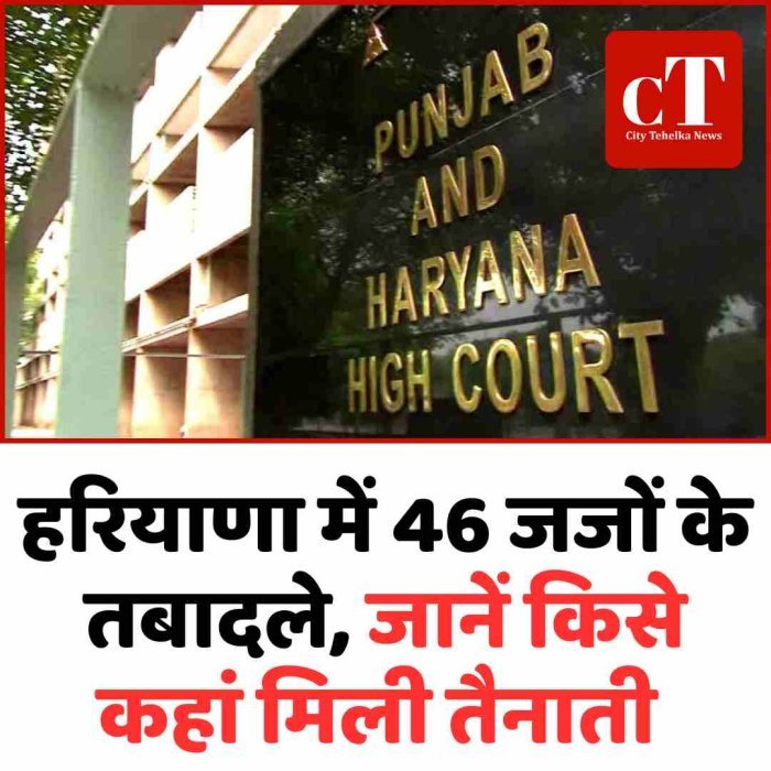 हरियाणा में 46 जजों के तबादले, जानें किसे कहां मिली तैनाती
