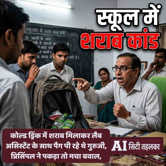 कोल्‍ड ड्रिंक में शराब मिलाकर लैब असिस्‍टेंट के साथ पैग पी रहे थे गुरुजी, प्रिसिंपल ने पकड़ा तो मचा बवाल, हरियाणा के सरकारी स्‍कूल का मामला
