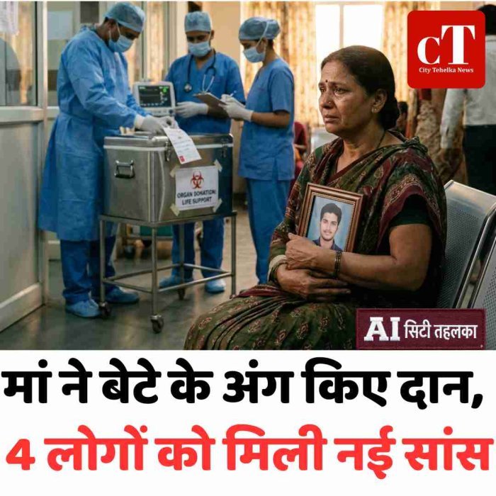 मां ने बेटे के अंग किए दान, 4 परिवारों में लौटी खुशियां