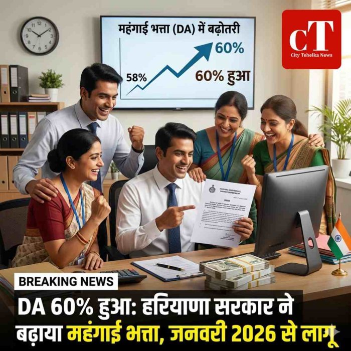 हरियाणा के सरकारी कर्मचारियों की मौज, सरकार ने 2% बढ़ाया महंगाई भत्ता