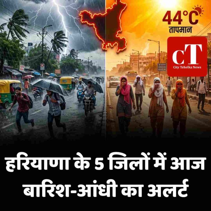 हरियाणा के 5 जिलों में आज बारिश-आंधी का अलर्ट, 10 मई से बदलेगा मौसम