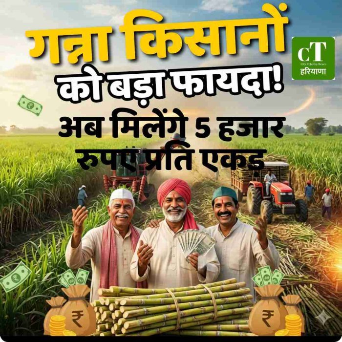 हरियाणा में गन्ना किसानों को अब मिलेंगे 5 हजार रुपए प्रति एकड़