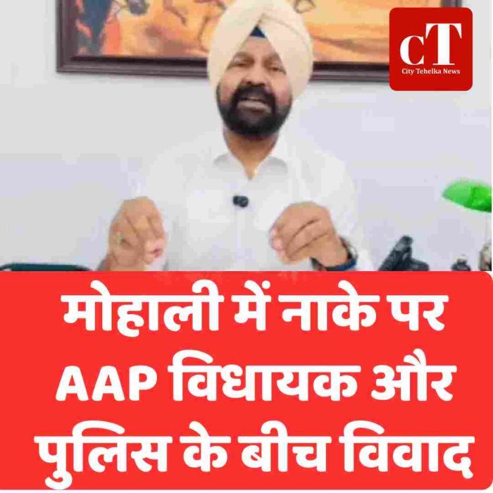 मोहाली में नाके पर AAP विधायक और पुलिस के बीच विवाद
