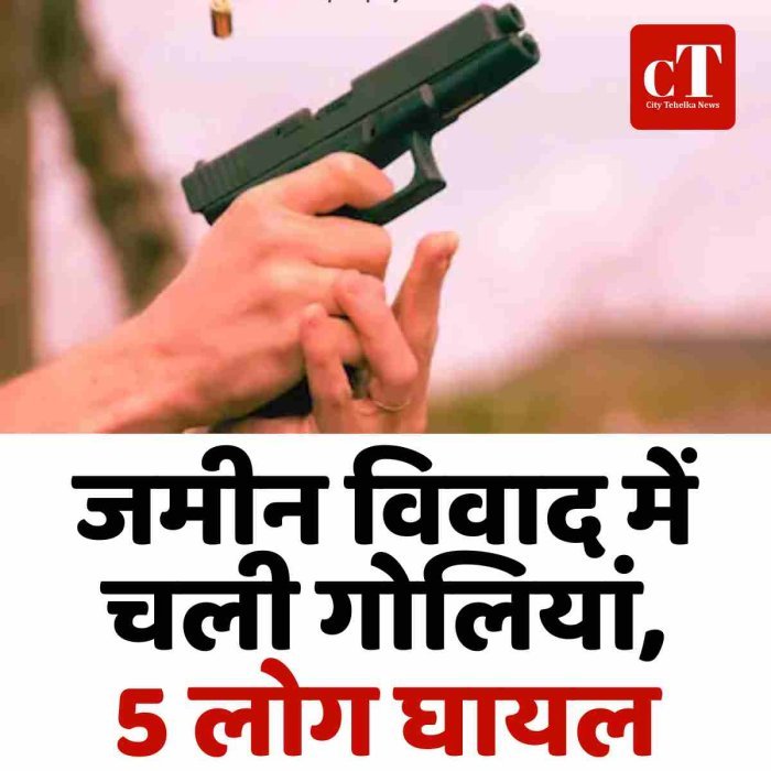 जमीन विवाद में चली गोलियां, 5 लोग घायल