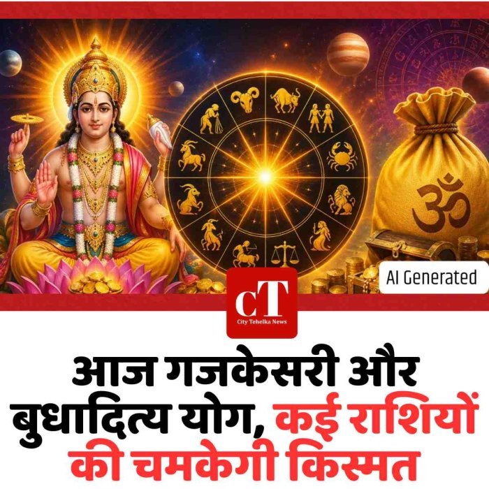 आज गजकेसरी और बुधादित्य योग, कई राशियों की चमकेगी किस्मत