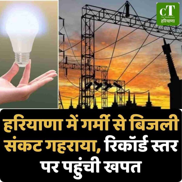 हरियाणा में गर्मी से बिजली संकट गहराया, रिकॉर्ड स्तर पर पहुंची खपत