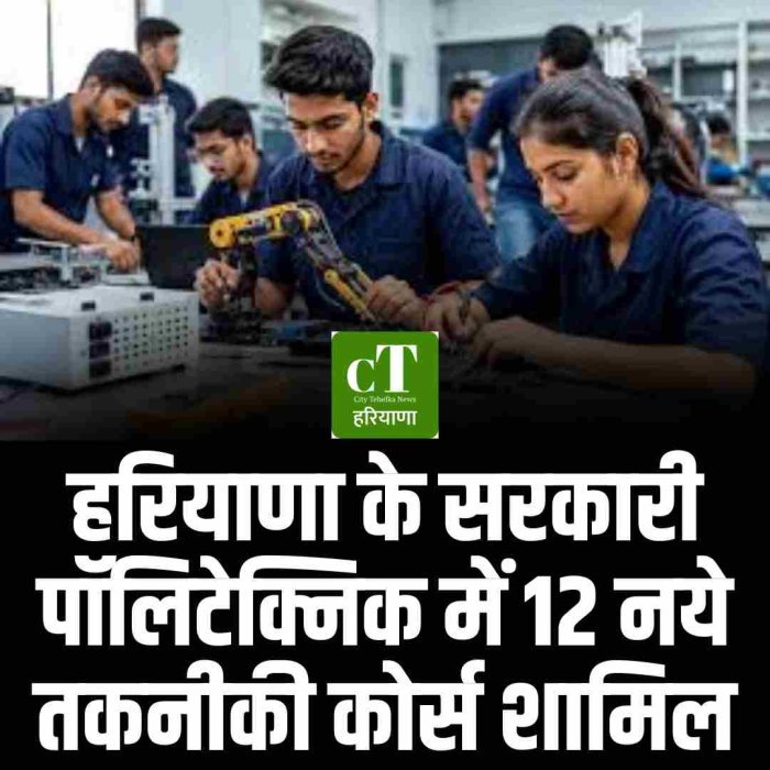 हरियाणा के सरकारी पॉलिटेक्निक में 12 नए तकनीकी कोर्स शुरू