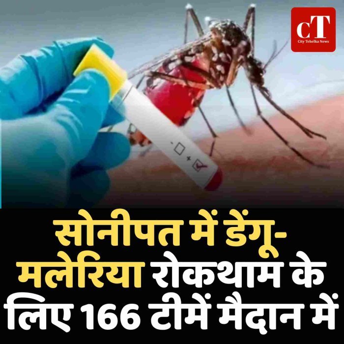 सोनीपत में डेंगू-मलेरिया रोकथाम के लिए 166 टीमें मैदान में