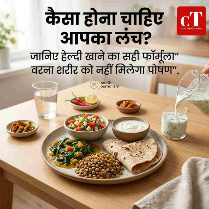 कैसा होना चाहिए आपका लंच? जानिए हेल्दी खाने का सही फॉर्मूला,वरना शरीर को नहीं मिलेगा पोषण