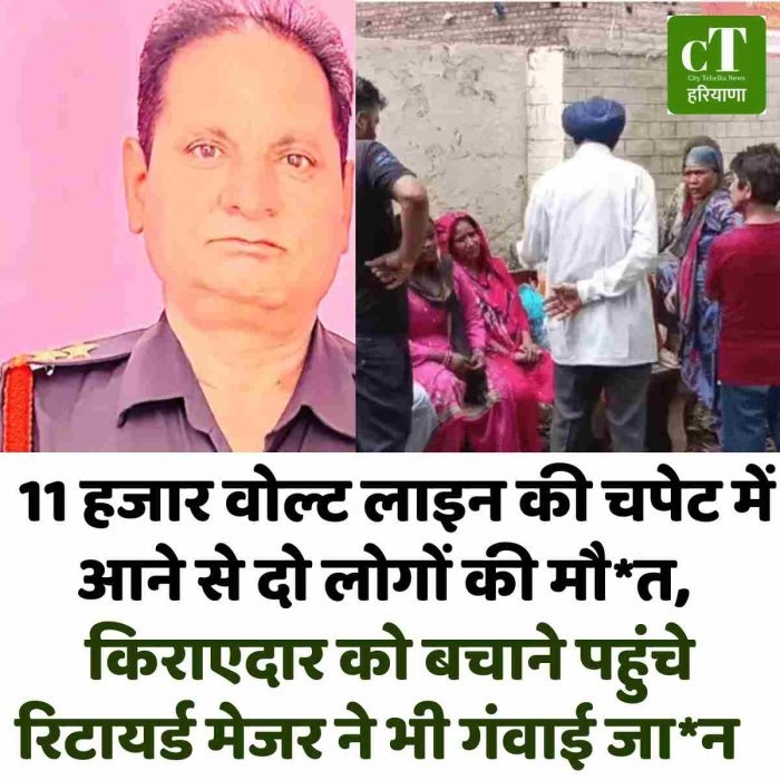 11 हजार वोल्ट लाइन की चपेट में आने से दो लोगों की मौ*त,  किराएदार को बचाने पहुंचे रिटायर्ड मेजर ने भी गंवाई जा*न