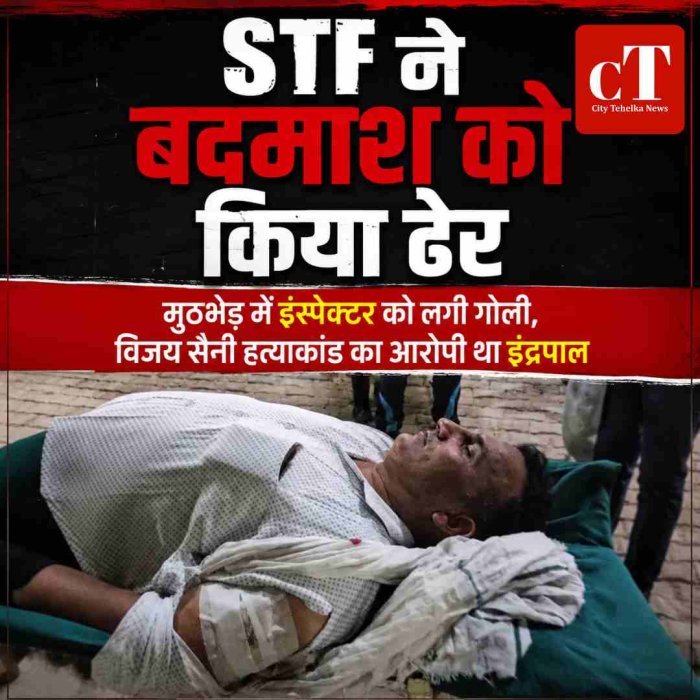 STF की बड़ी कार्रवाई, विजय सैनी हत्याकांड का आरोपी इंद्रपाल एनकाउंटर में ढेर