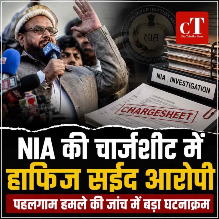 NIA की सप्लीमेंट्री चार्जशीट में हाफिज सईद आरोपी, पहलगाम हमले की साजिश का लगाया आरोप