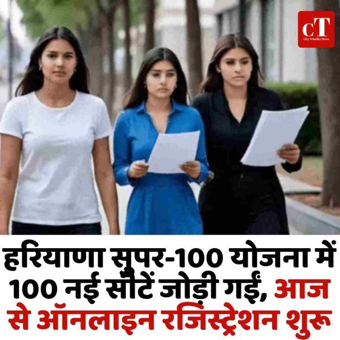हरियाणा सुपर-100 योजना में 100 नई सीटें जोड़ी गईं, आज से ऑनलाइन रजिस्ट्रेशन शुरू