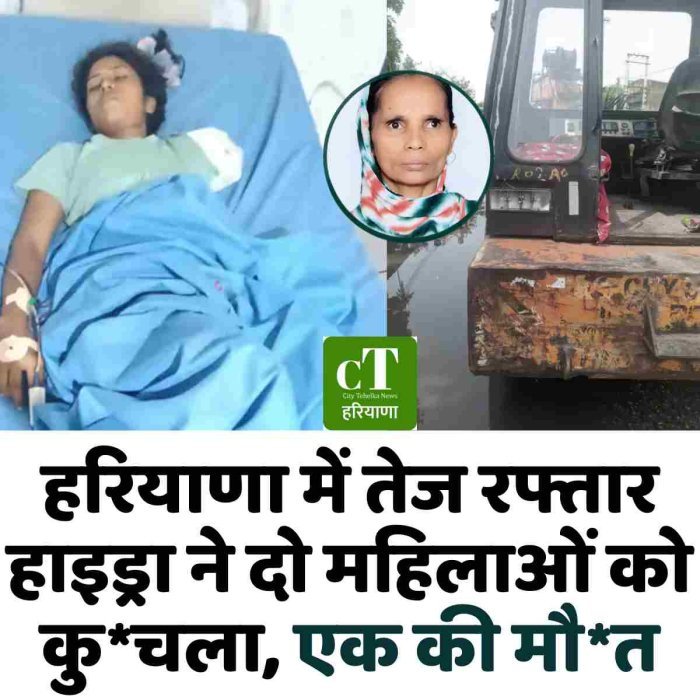 हरियाणा में तेज रफ्तार हाइड्रा ने दो महिलाओं को कुचला, एक की मौ*त
