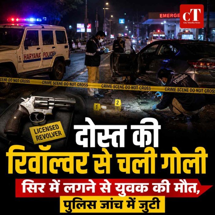 दोस्त की लाइसेंसी रिवॉल्वर से चली गोली, सिर में लगने से युवक की मौत; पार्टी पर निकले थे दोनों दोस्त