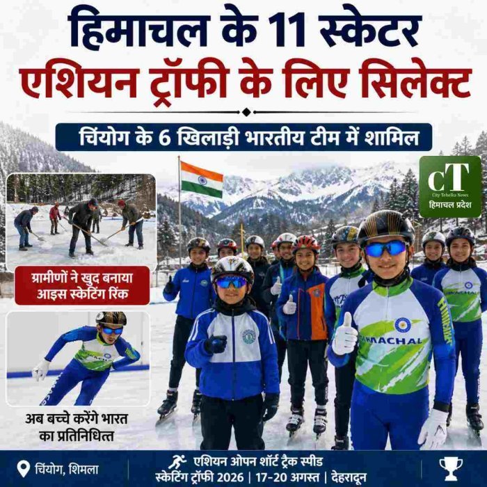 हिमाचल के 11 स्केटर एशियन ट्रॉफी के लिए सिलेक्ट,चियोग के 6 खिलाड़ी भारतीय टीम में शामिल