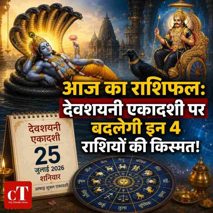 आज का राशिफल: देवशयनी एकादशी पर बदलेगी इन 4 राशियों की किस्मत