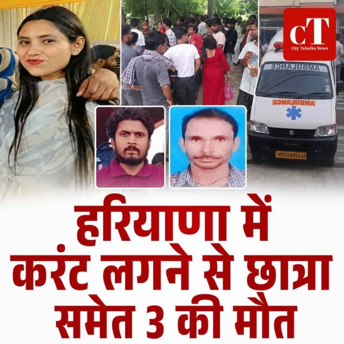 हरियाणा में करंट लगने से 12वीं की छात्रा समेत 3 लोगों की मौत, दो अलग-अलग हादसे