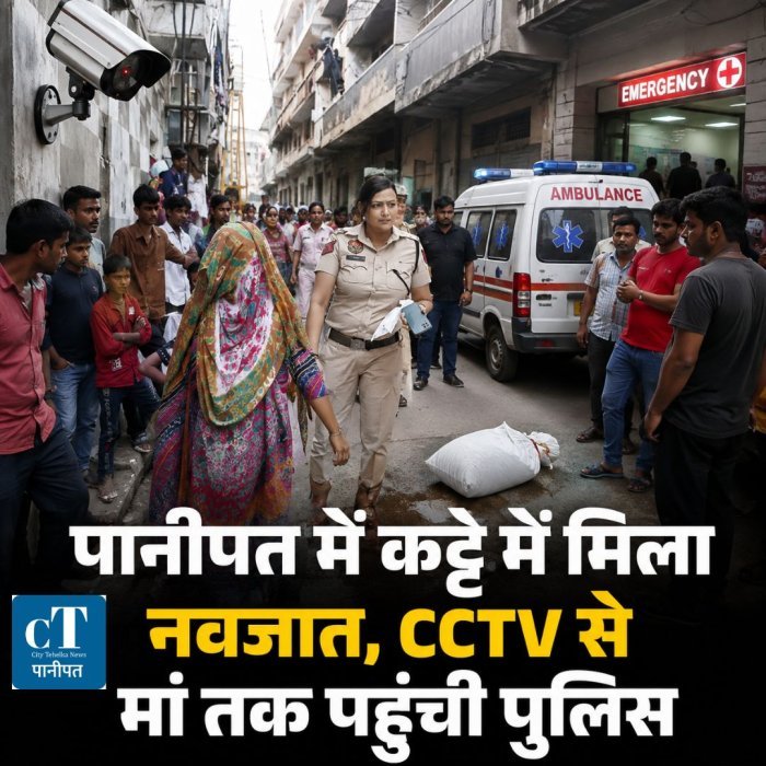 पानीपत में कट्टे में मिला नवजात, CCTV से मां तक पहुंची पुलिस