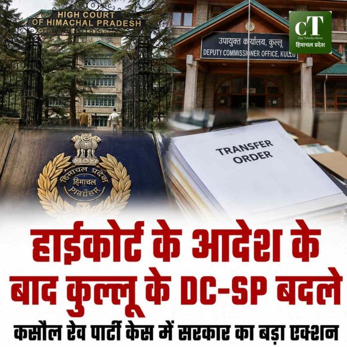 हाईकोर्ट के आदेश के बाद कुल्लू के DC-SP दोनों बदले गए