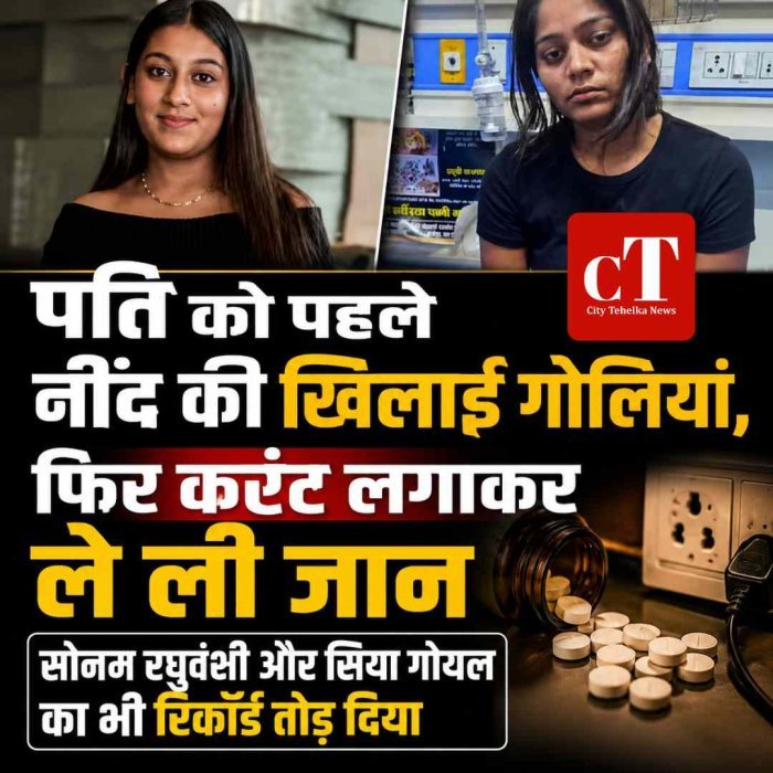 पति को पहले नींद की  खिलाई गोलियां, फिर करंट लगाकर ले ली जान, सोनम रघुवंशी और सिया गोयल का भी रिकॉर्ड तोड़ दिया