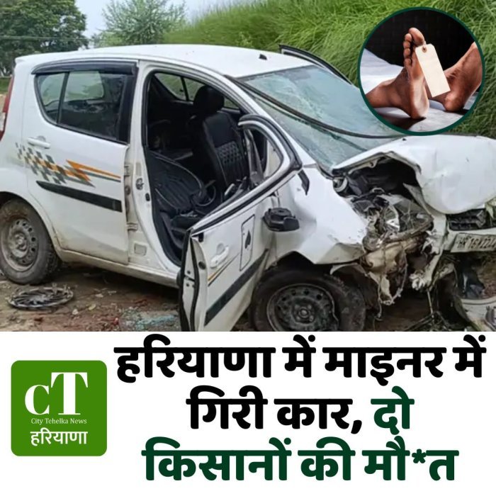 हरियाणा में माइनर में गिरी कार, दो किसानों की मौ*त