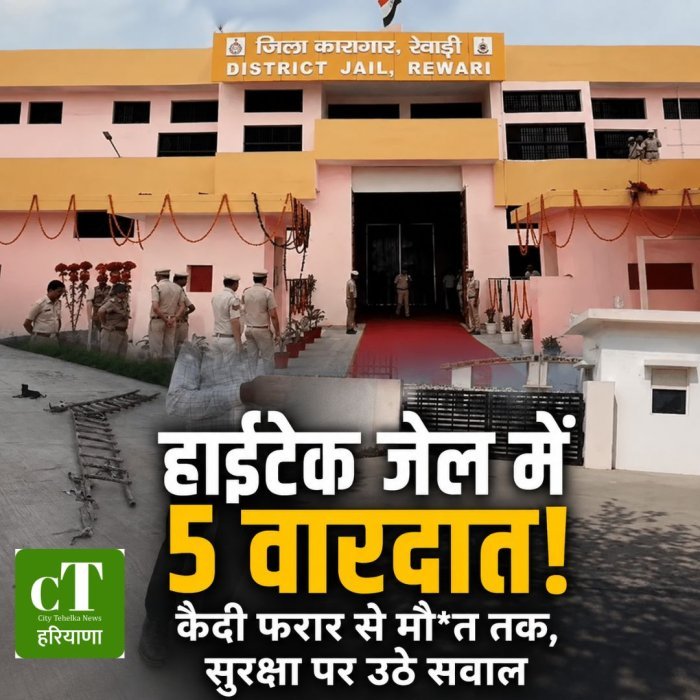हाईटेक जेल में 5 वारदात,कैदी फरार से मौ*त तक, सुरक्षा पर उठे सवाल