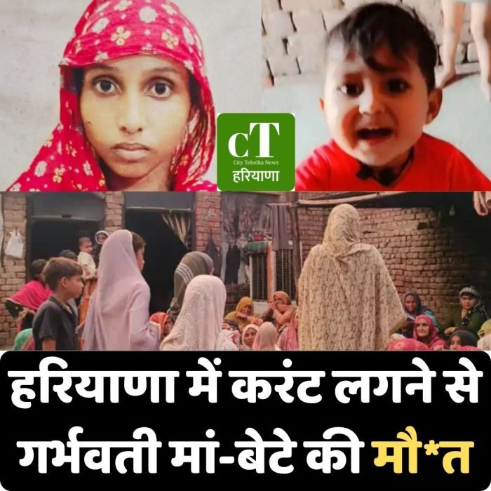 हरियाणा में करंट लगने से गर्भवती मां-बेटे की मौ*त