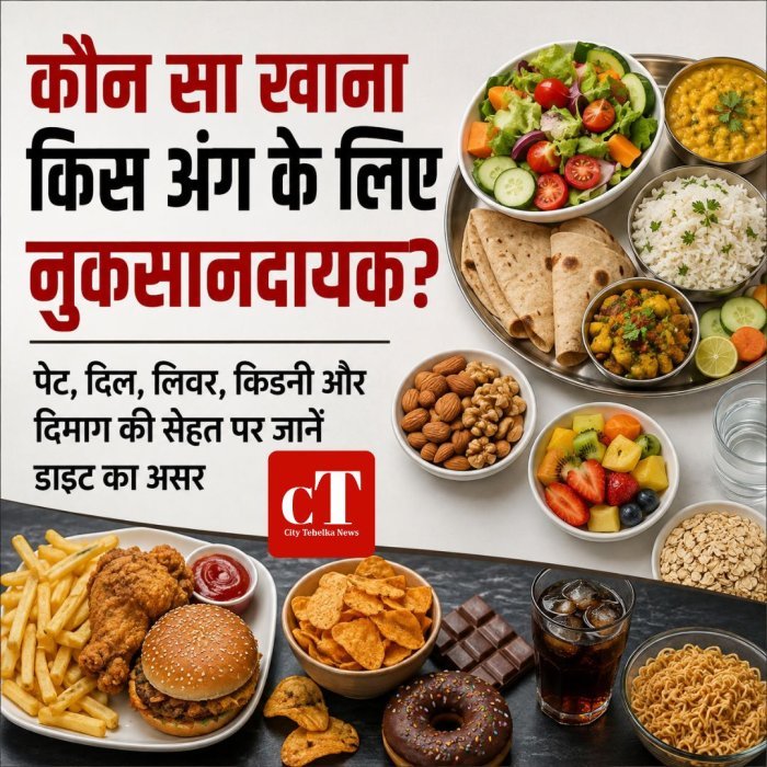 कौन सा खाना किस अंग के लिए नुकसानदायक?पेट, दिल, लिवर, किडनी और दिमाग की सेहत पर जानें डाइट का असर
