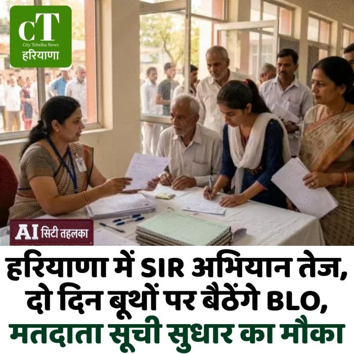 हरियाणा में SIR अभियान तेज, दो दिन बूथों पर बैठेंगे BLO, मतदाता सूची सुधार का मौका