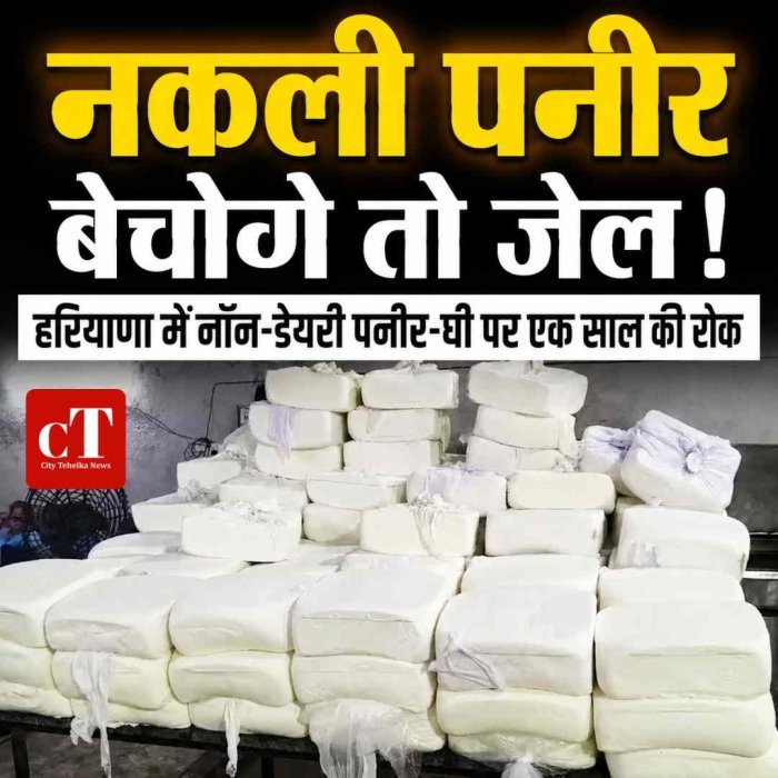 हरियाणा में नकली पनीर-घी पर सरकार का बड़ा एक्शन, आज से एक साल की रोक; उल्लंघन किया तो जेल की हवा