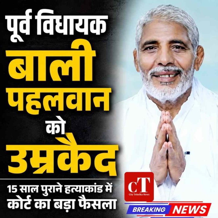 15 साल पुराने हत्याकांड में पूर्व विधायक बाली पहलवान को उम्रकैद, 6 अन्य दोषियों को भी सजा