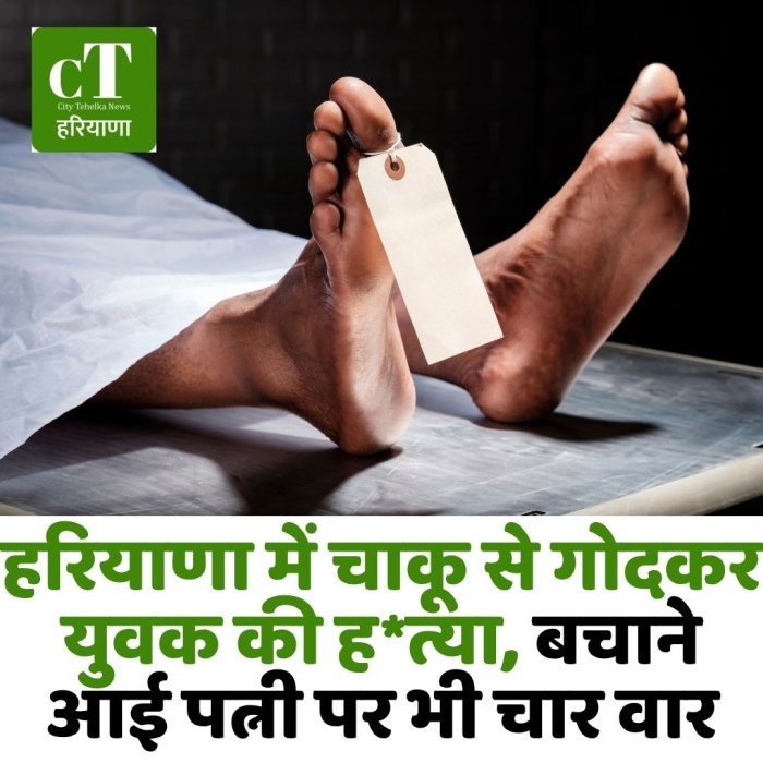 हरियाणा में चाकू से गोदकर युवक की ह*त्या, बचाने आई पत्नी पर भी चार वार