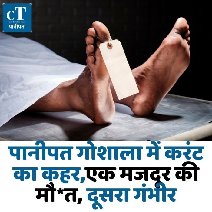 पानीपत गोशाला में करंट का कहर,एक मजदूर की मौ*त, दूसरा गंभीर