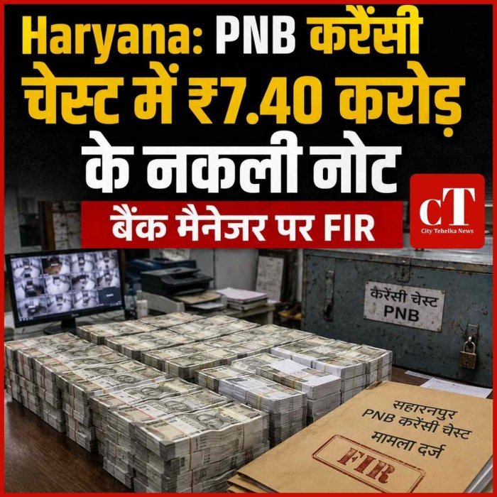 Haryana: PNB करेंसी चेस्ट में ₹7.40 करोड़ के नकली नोट,  मैनेजर पर FIR