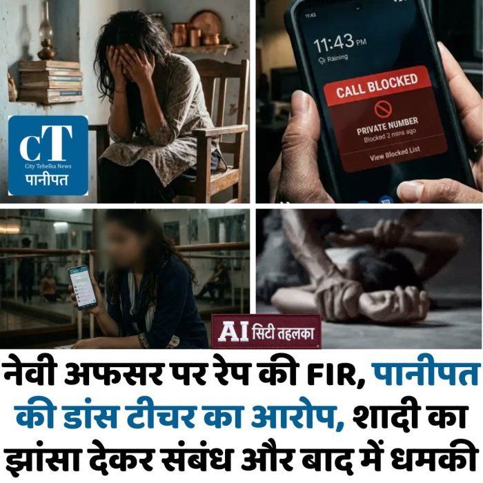 नेवी अफसर पर रेप की FIR, पानीपत की डांस टीचर का आरोप, शादी का झांसा देकर संबंध और बाद में धमकी