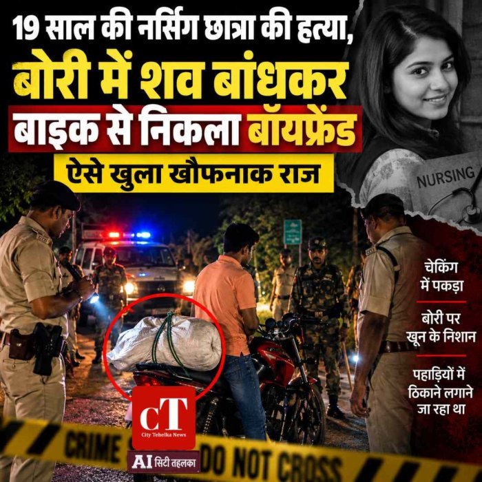 19 साल की नर्सिंग छात्रा की हत्या, बोरी में शव बांधकर बाइक से निकला बॉयफ्रेंड; ऐसे खुला खौफनाक राज