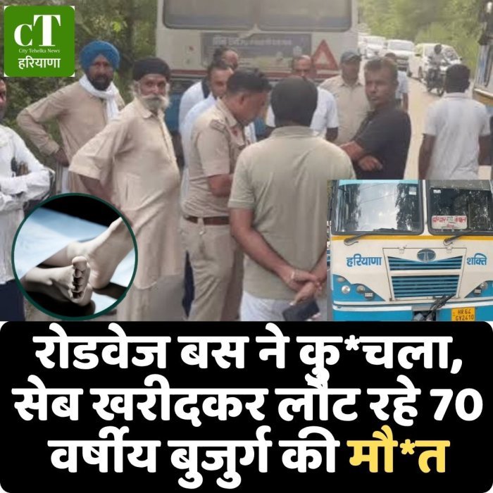 रोडवेज बस ने कु*चला, सेब खरीदकर लौट रहे 70 वर्षीय बुजुर्ग की मौ*त