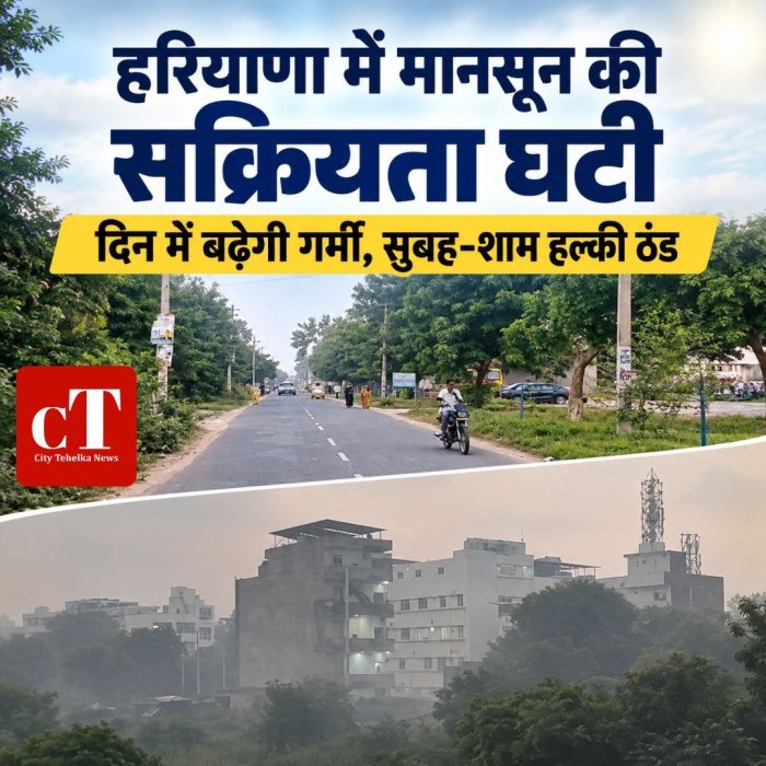 हरियाणा में मानसून की सक्रियता घटी, दिन में बढ़ेगी गर्मी, सुबह-शाम हल्की ठंड