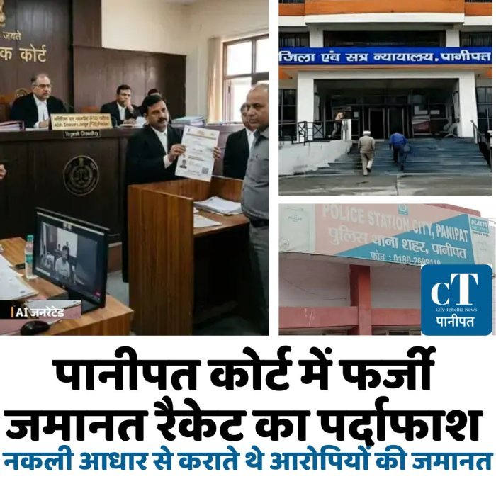 पानीपत कोर्ट में फर्जी जमानत रैकेट का पर्दाफाश, नकली आधार से कराते थे आरोपियों की जमानत