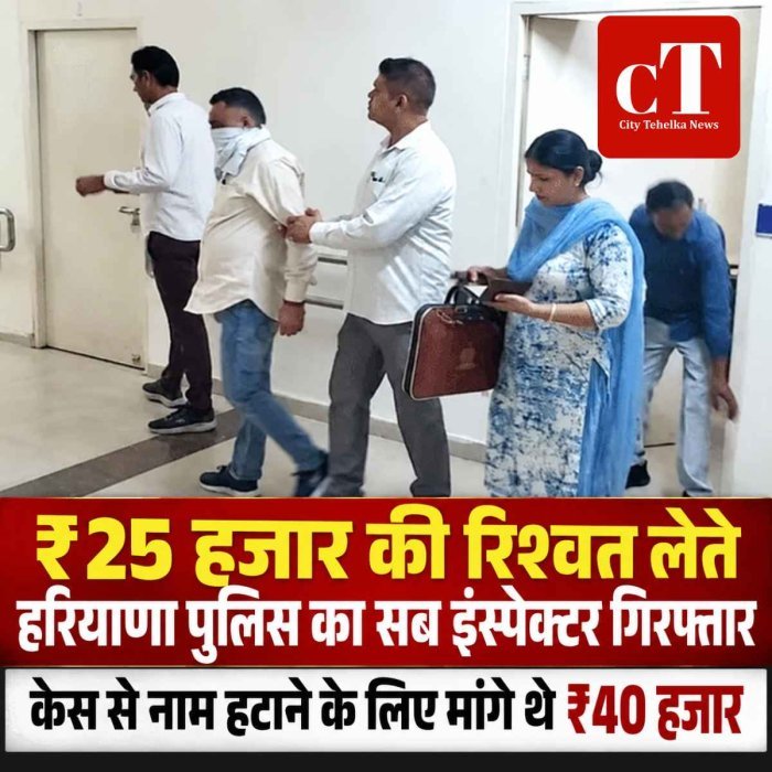 ₹25 हजार की रिश्वत लेते SI गिरफ्तार, केस से नाम हटाने के लिए मांगे थे ₹40 हजार