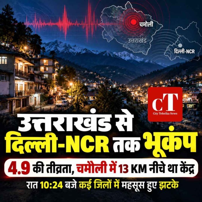 उत्तराखंड से दिल्ली-NCR तक भूकंप के झटके, 4.9 रही तीव्रता; चमोली में था केंद्र, कई जिलों में महसूस हुई कंपन