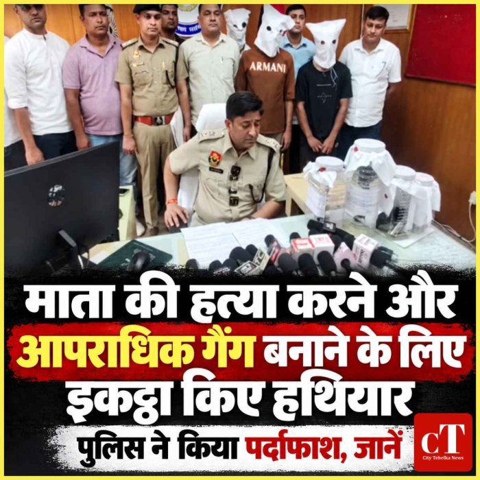 माता की हत्या करने और आपराधिक गैंग बनाने के लिए  इकट्ठा किए हथियार , पुलिस ने किया पर्दाफाश, जानें