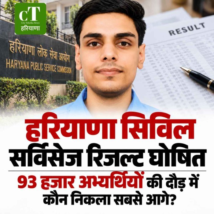93 हजार अभ्यर्थियों की दौड़ में कौन निकला सबसे आगे? हरियाणा सिविल सर्विसेज रिजल्ट घोषित
