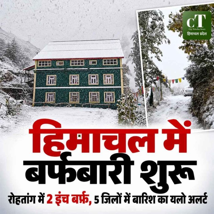 Video: f हिमाचल में बदला मौसम का मिजाज, लाहौल-स्पीति में बर्फबारी शुरू; मैदानी इलाकों में बारिश