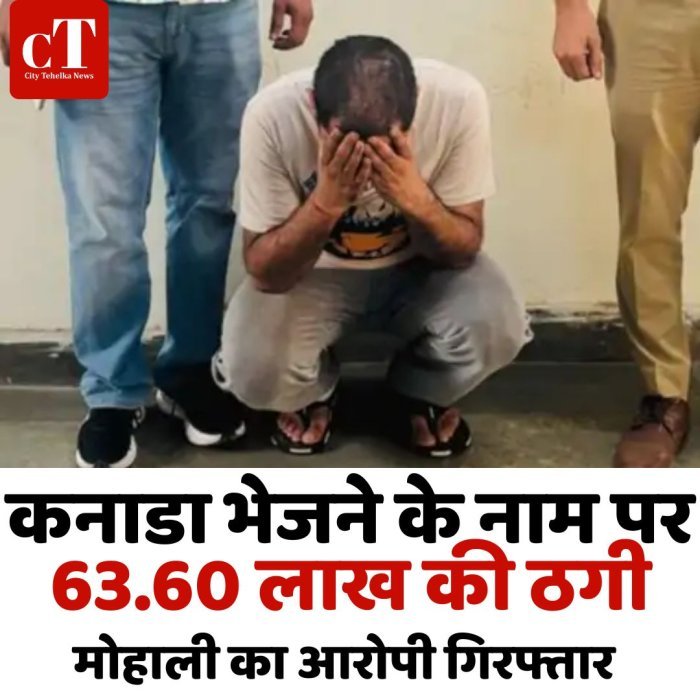 कनाडा भेजने के नाम पर 63.60 लाख की ठगी, मोहाली का आरोपी गिरफ्तार